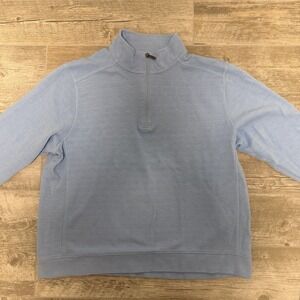 Men's Tommy Bahama Light‎ Blue Zip Pullover Size XL